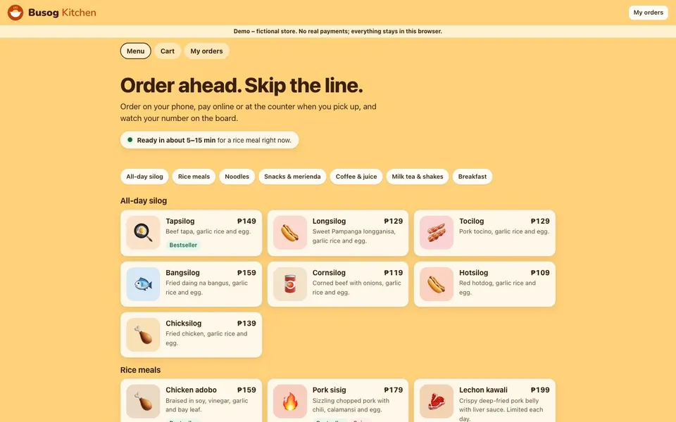 Food Ordering & Pickup screenshot