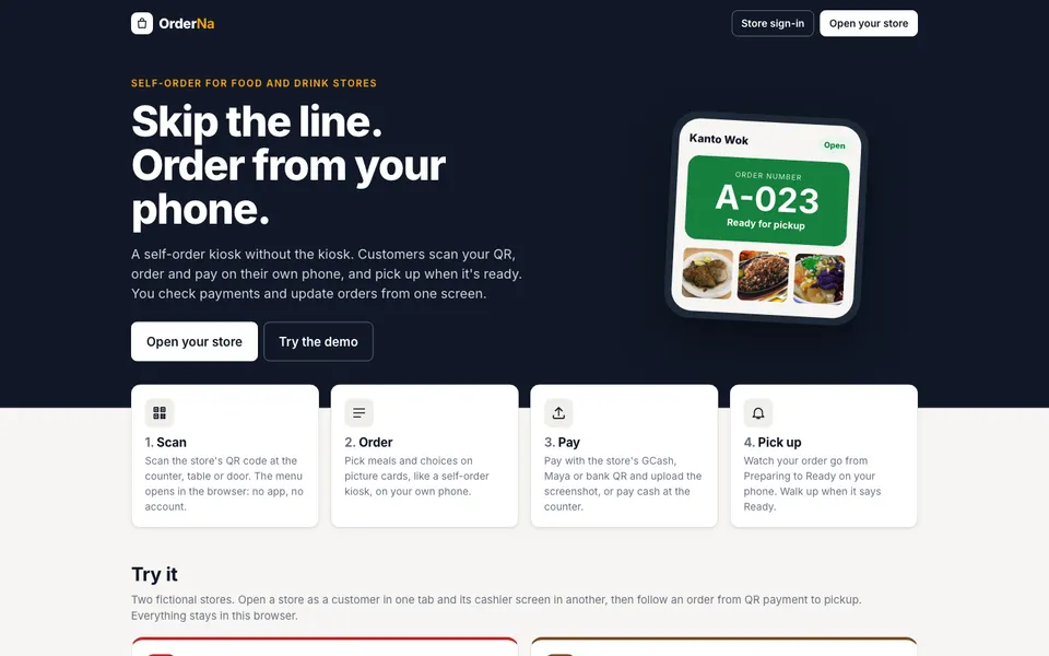 Self-Order Kiosk Platform screenshot